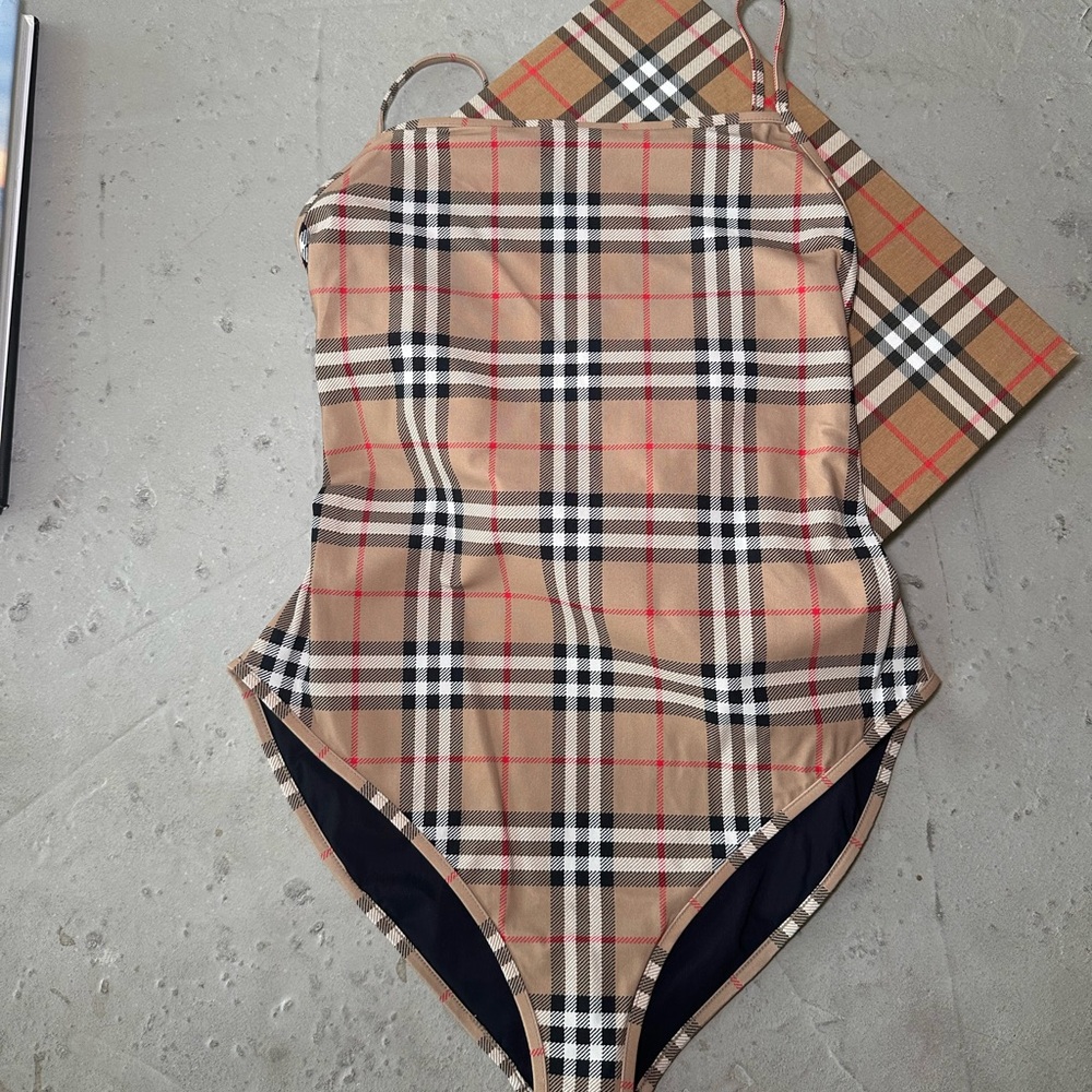 Burberry Tan Plaid Bikini